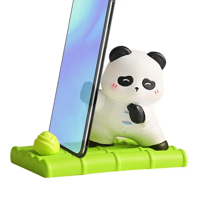 

Panda Cell Phone Stand Tabletop Ornaments Cute Phone Holder Resin Panda Figurines Cute Panda Smartphone Stand Cute Animals Resin