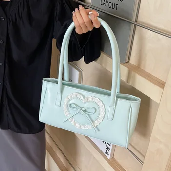 여성용 레저 토트백, 활 러브 레이스 핸드백, 통근용 대용량 숄더백, 2024 여름