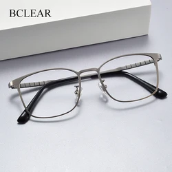 BCLEAR Pure Titanium Full Rim Spectacle Frame for Men Fashion Business Eyewear Classic Optical Prescription Eyeglasses 2025 New