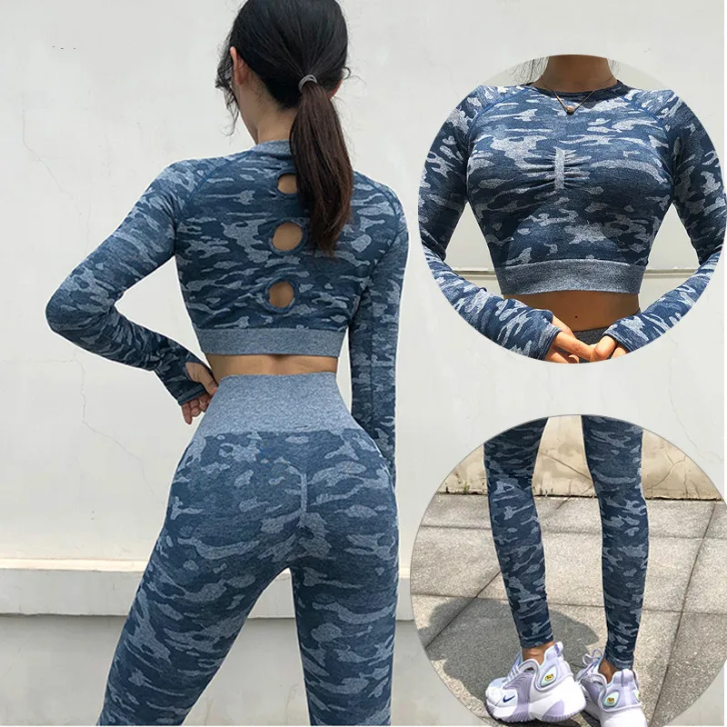 New 2 Piece Seamless Gym Clothing Yoga Set Fitness Workout Sets Yoga Out fits For Women Athletic Legging Women\'s Sportswear suit