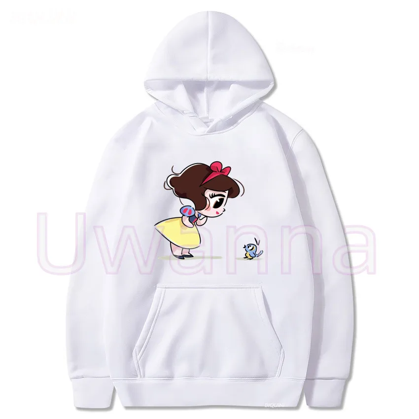 Cinderella Princess Hoodie Women Printed Cartoon Little Mermaid Hoodies Female Sweatshirt Harajuku Tops Fleece Clothing