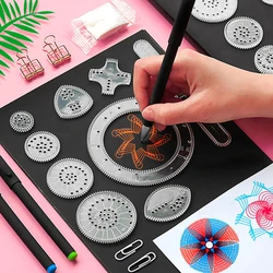 Spirograph Drawing Scratch Painting Toys Set Interlocking Gears Wheels Painting Drawing Accessories Educational Toy Spirographs