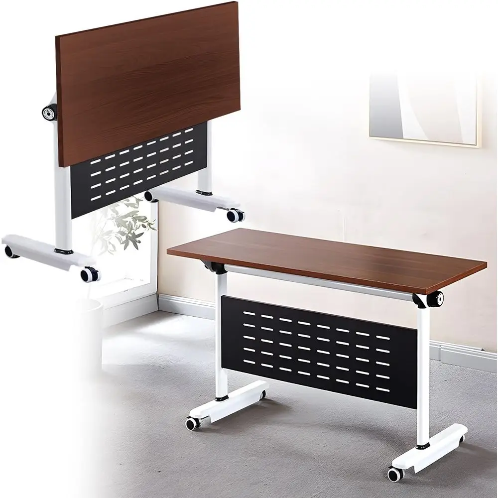 

Portable Training Desk with Wheels, 120cm Conference Table for Office, School, and Classroom Use