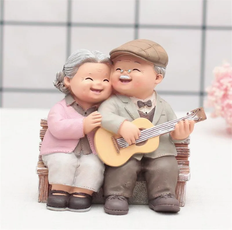 Grandparents Model Ornament Creative Sweety Lovers Couple Ornaments Modern Home Decoration Living Room For Office Table Gift