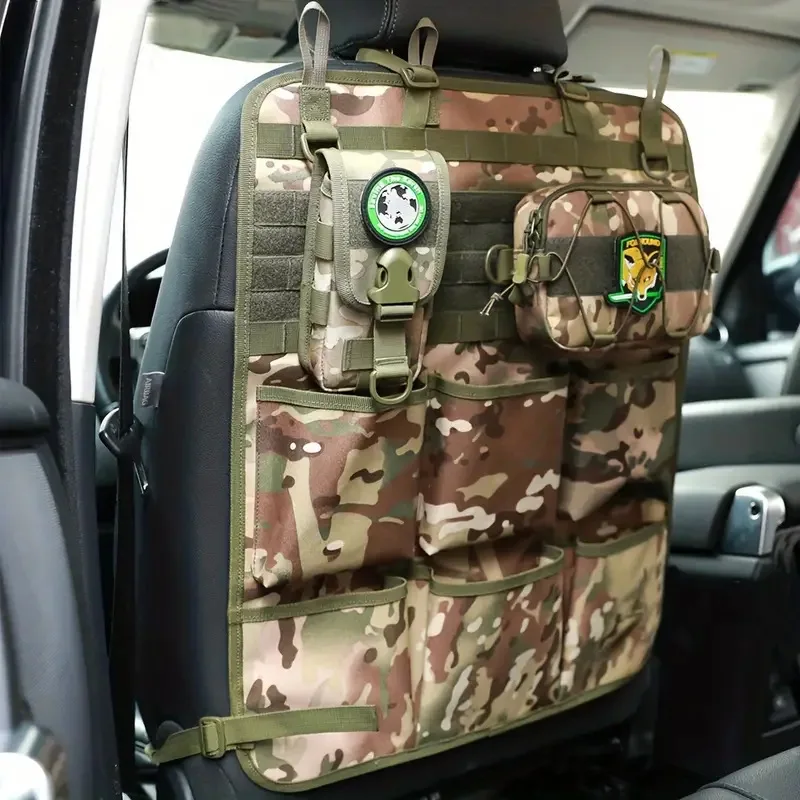 

Multifunction Tactical Camo Hanging Bags Car Organizer Seat Back Storage Bag Car Stowing Tidying Pocket Interior Accessories