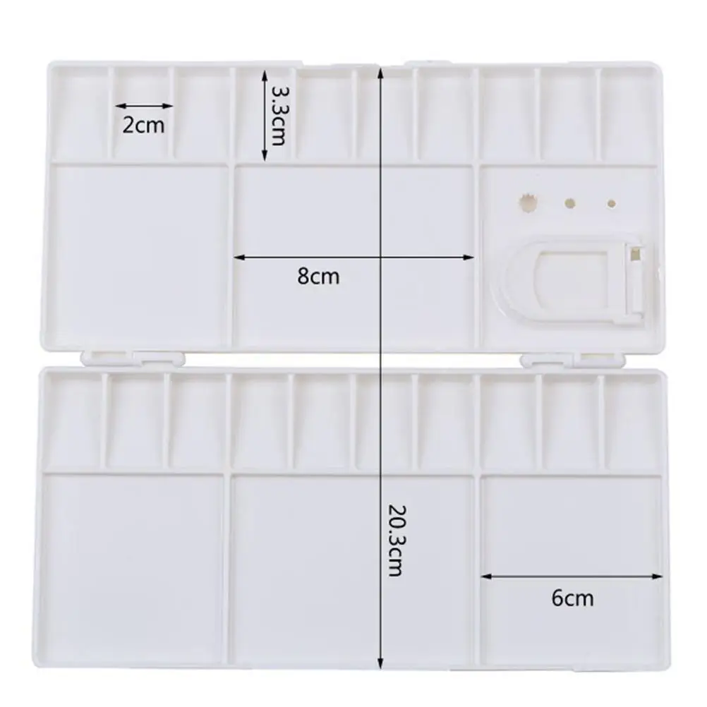 

2Pcs Paint Palette Round Plastic Tray for Watercolor Supplies Lightweight Durable Easy Clean Storage Space Save