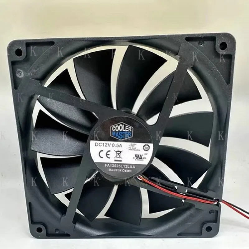 C PARA COOLER MASTER FA13525L12LAA 13525 DC12V 0,5A Ventilador de resfriamento de 2 fios