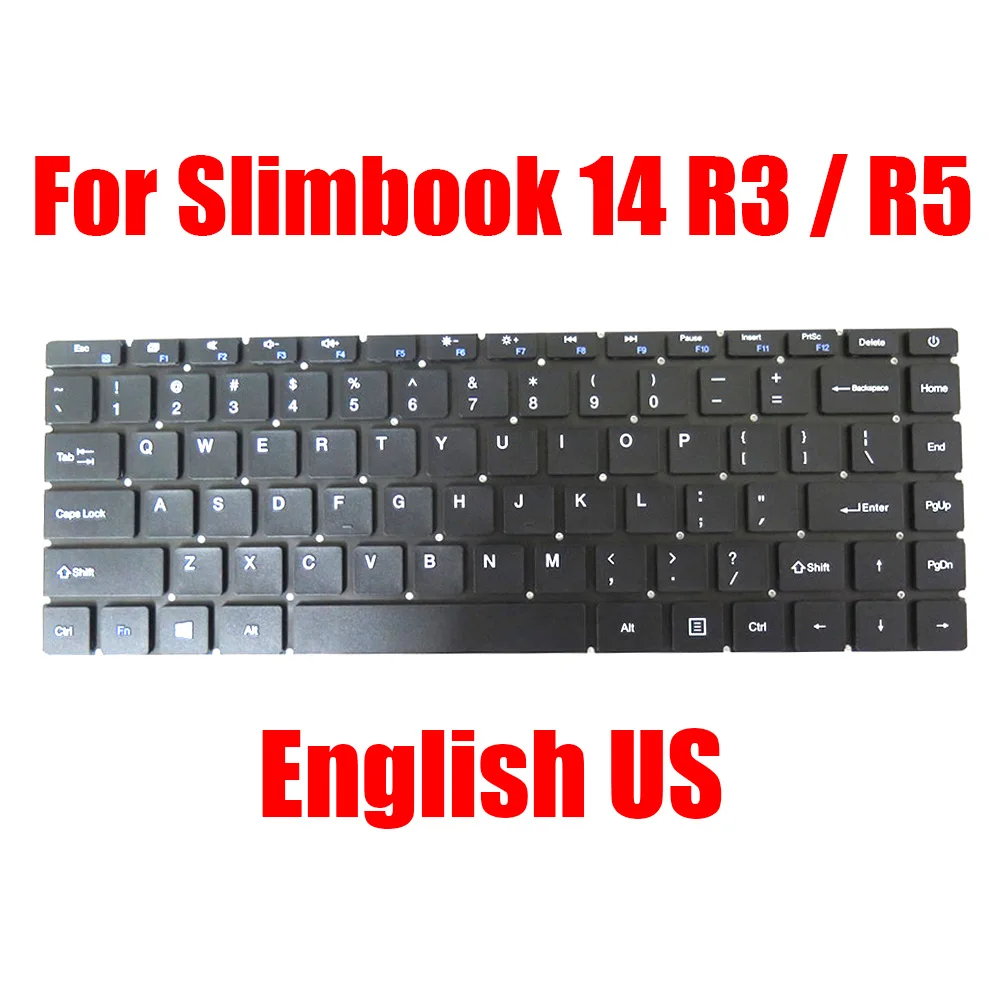 

Английская американская клавиатура для ноутбука Axioo для Slimbook 14 R3/R5 CR14Q03, черная, без подсветки, новая