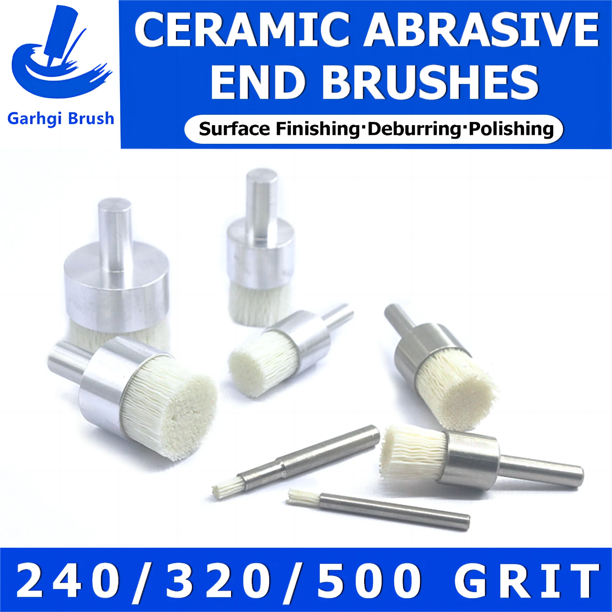 

Керамическая абразивная нейлоновая концевая щетка с зернистостью 240/320/500, металлический алюминиевый сплав, отделка поверхности, промышленный мощный вращающийся инструмент, аксессуар