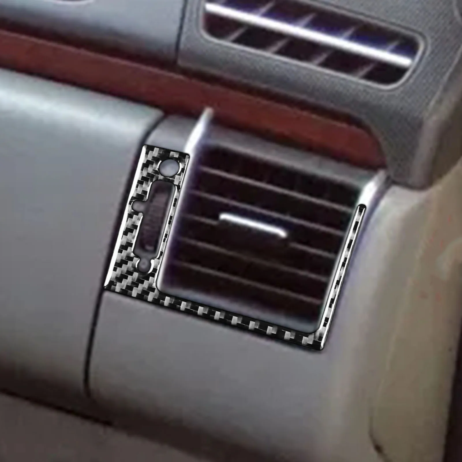Carbon Fiber Car Accessories Passenger Air Vent Cover Soft Sticker For Mercedes W210 E Class 1996 1997 1998 1999 2000 2001 2002
