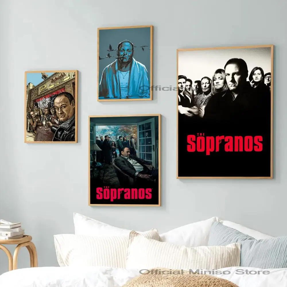 1pc Classic TV Show The S-Sopranos Family Poster Self-adhesive Art Waterproof Paper Sticker Coffee House Bar Room Wall Decor