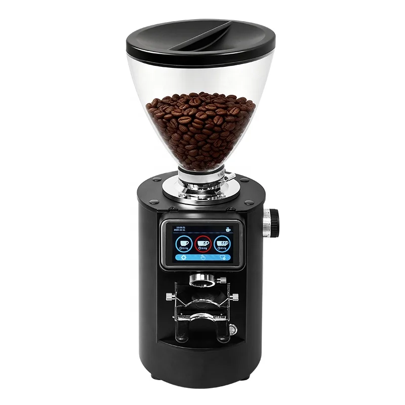 Professional Commercial Coffee Grinders Grind By Weight 90 Mm Titanium Set Weight Grinder
