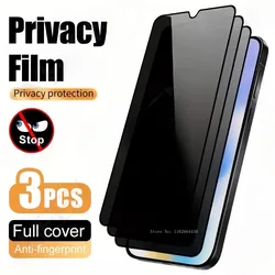 2Pcs Privacy Screen Protector For Samsung A03 A06 A16 A23 A34 A52 A53 A54 5G Tempered Glass For Samsung A05 A13 A15 A25 A35 A55
