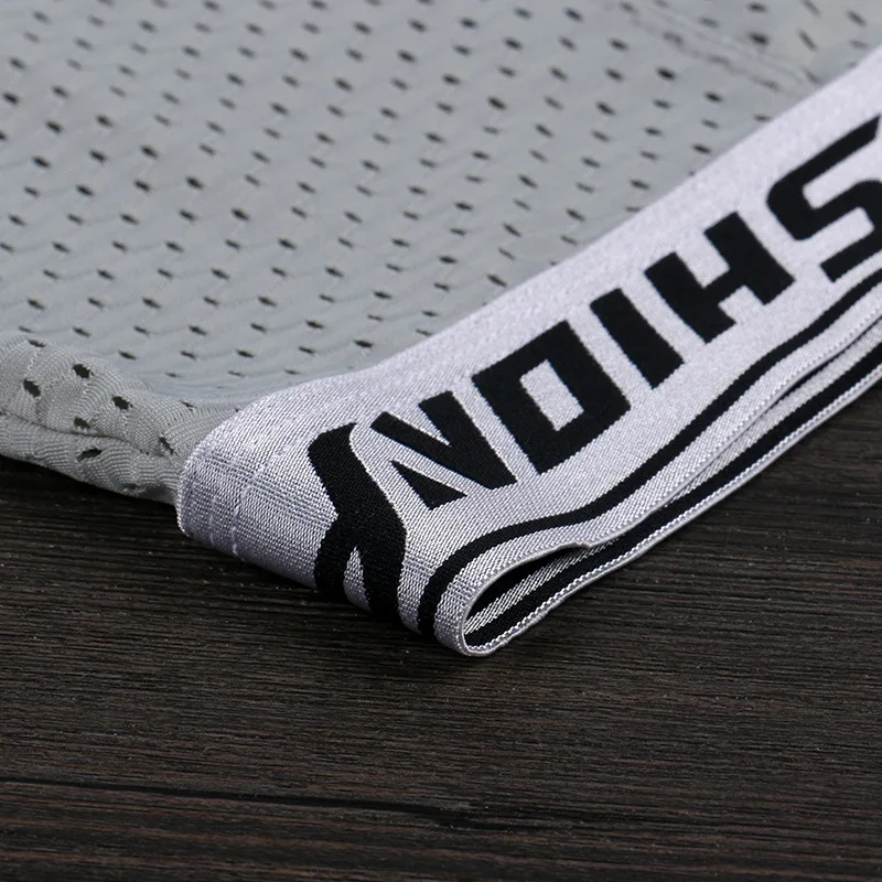 Man Sexy Breathable Fitness Boxers Fishnet Gay Gym Bodyshapping Muscular Guys Big Pouch Long Johns Underpants Panties Underwear