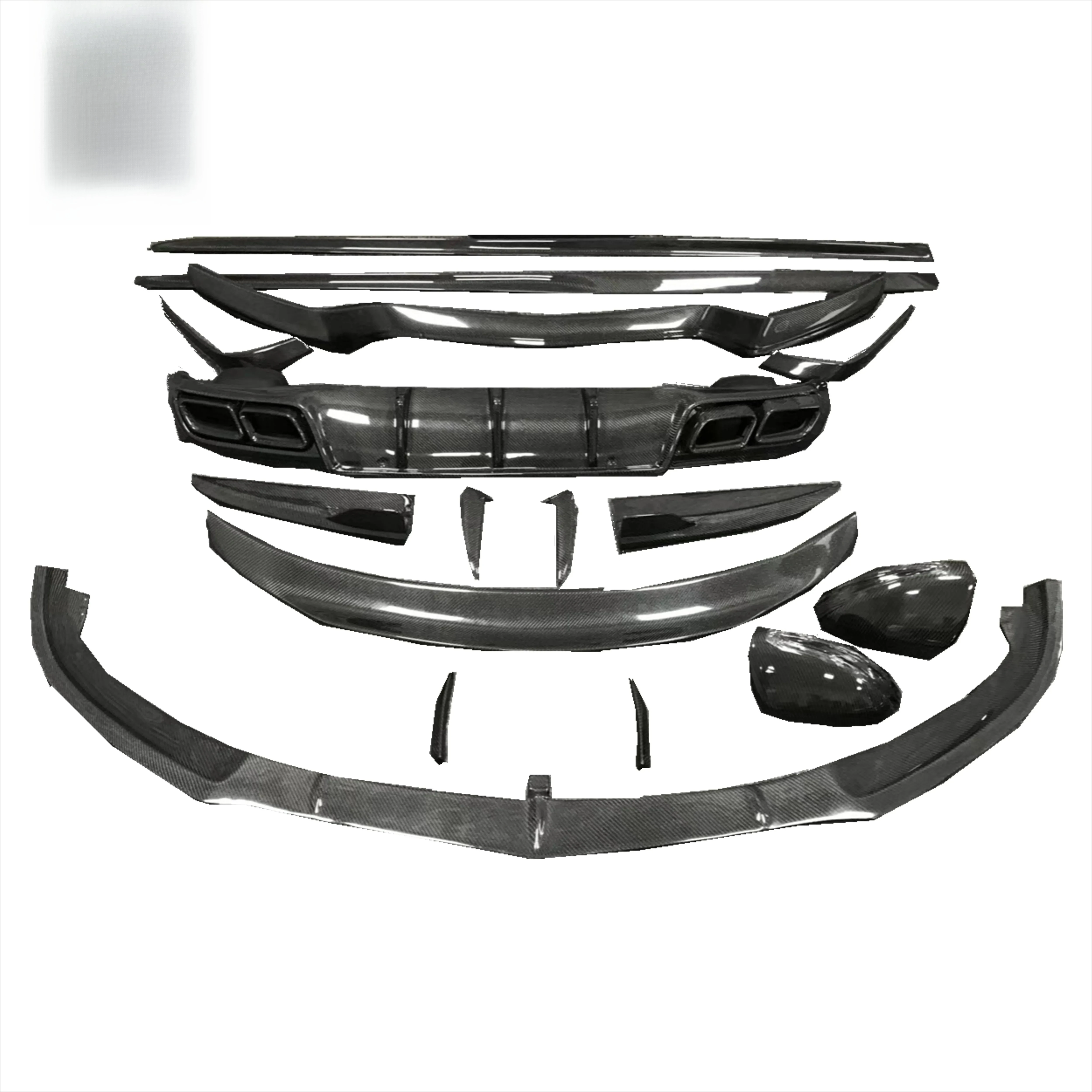 

W205 C63 AMGC43 C63S Coupe Carbon Brazing Bumper Lip Skirt Diffuser