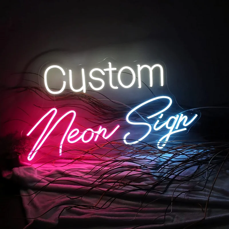 

Customizable LED Neon Sign Personalised Design Name Logo Room Wall Light Birthday Party Wedding Decoration Beautiful Neon Light