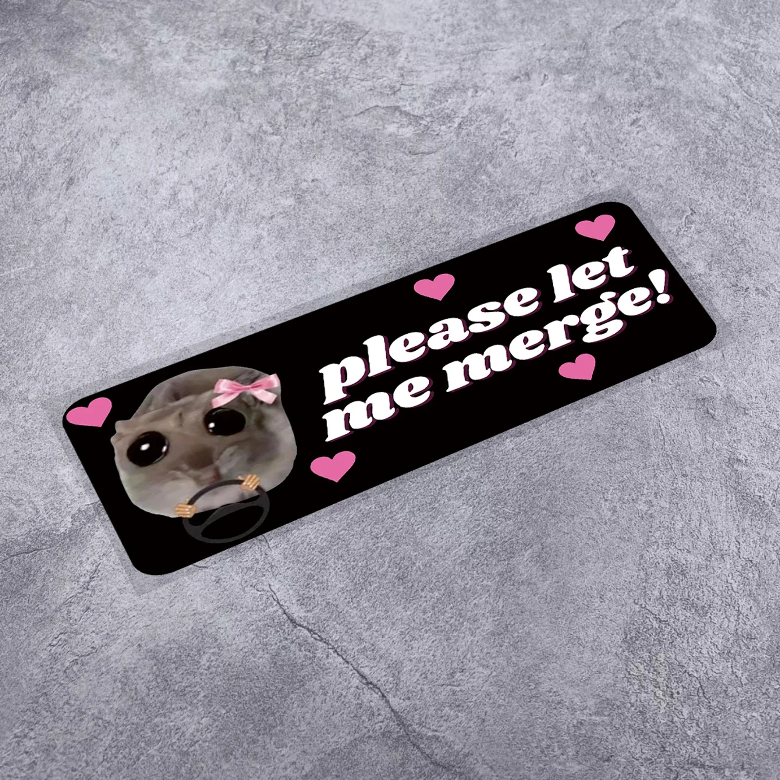 Funny New Driver Car Sticker, Let Me Merge Use Your Blinker Meme Decal, Safe Driving Warning Auto Window Decor