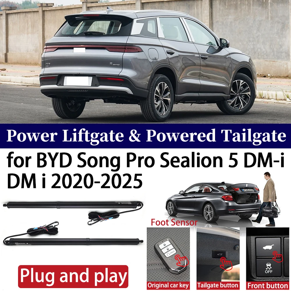 for BYD Song Pro Sealion 5 DM-i DM i 2020-2025 Car OEM Power Liftgate Automatic One-Click Powered Tailgate Strut  Plug and paly