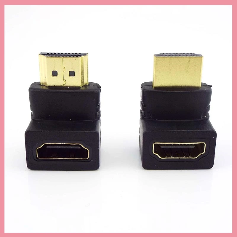 5/10Pcs HDMI-compatible Male To HDMI-compatible Female Adapter 90 Degree 270 Degree Angle Extender Cable Converter For HDTV B6