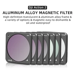 DJI-Magnetic Suction Optical Filter for Sports Camera, CPL UV Lens Accessories, Apply to average the DJI Action 2, ND4-32