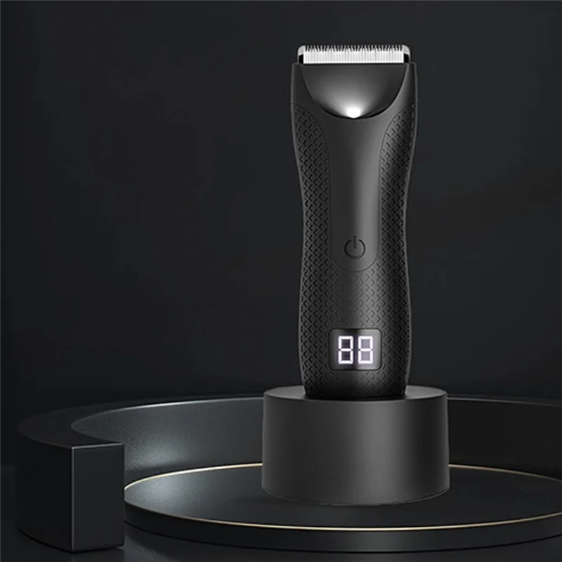 【Berserk】Con peine guía, peluquero corporal para hombres, recortador de pelo en la ingle recargable, peine, peluquero corporal para hombres sin Base