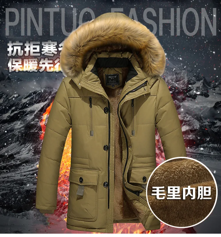 

Мужская куртка на хлопковой подкладке, пальто средней длины, свободная, большого размера, осенне-зимняя, теплая, экспортная качественная, модная мужская верхняя одежда