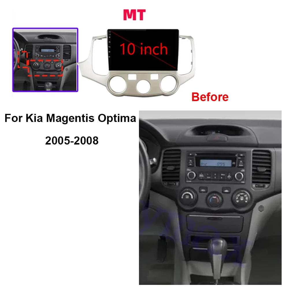 Car Radio For Kia Magentis Optima 2005 2006 2007 2008 4G WIFI BT GPS DSP Navigation Wireless Carplay Android Auto 2 Din No DVD view 2