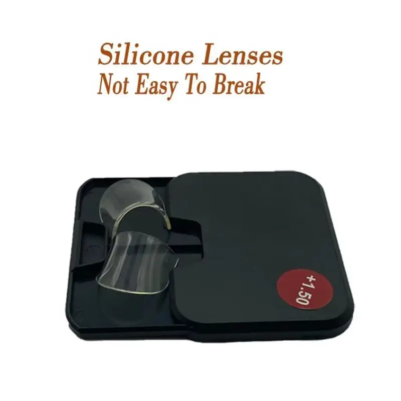 2026 Liquid Silicone Bifocal Reading Glasses Lens 2 Pcs Stick-on Presbyopic Lenses Magnification Reusable Bifocal Lenses