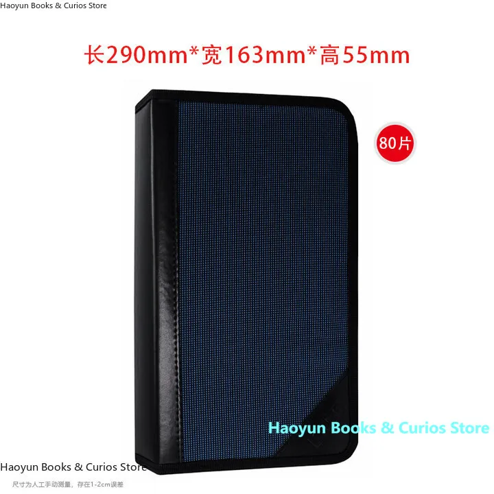 Support de CD pour visière de voiture pour 80 disques, sac de rangement pour CD/DVD en toile bleue, sac en toile, portefeuille pour CD en toile Durable et résistant aux rayures