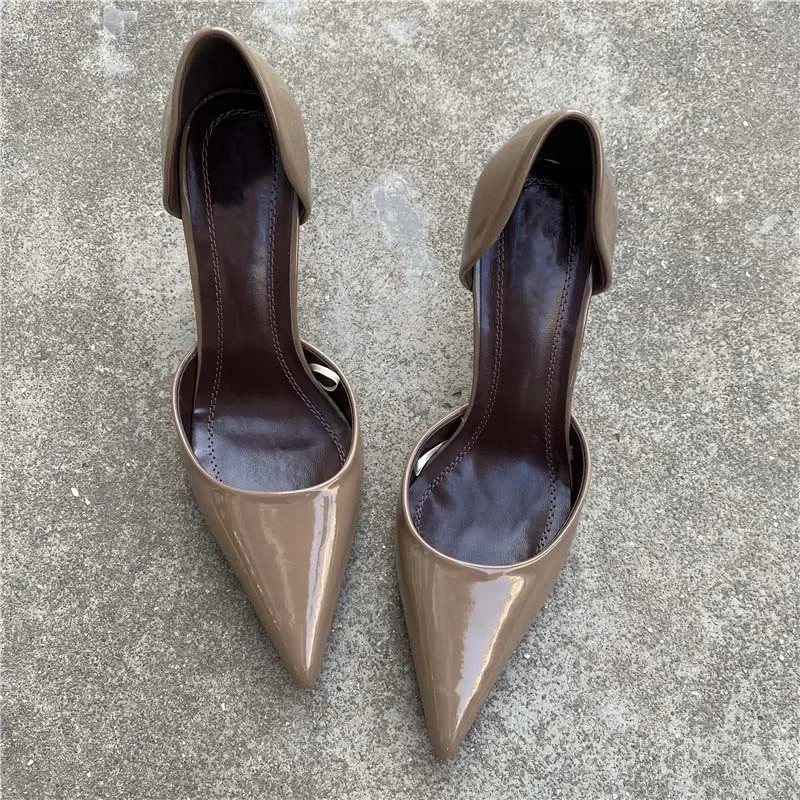 Chaussures à talons hauts pour femmes, bout pointu, talons aiguilles à bouche peu profonde, document noir, en stock, 2022