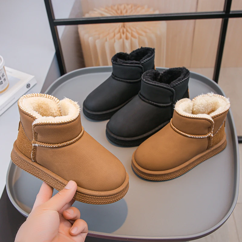 

Детские зимние сапоги, модные хлопковые сапоги для девочек, удобные теплые полусапожки для мальчиков, мягкая нескользящая детская зимняя обувь Botas Niña