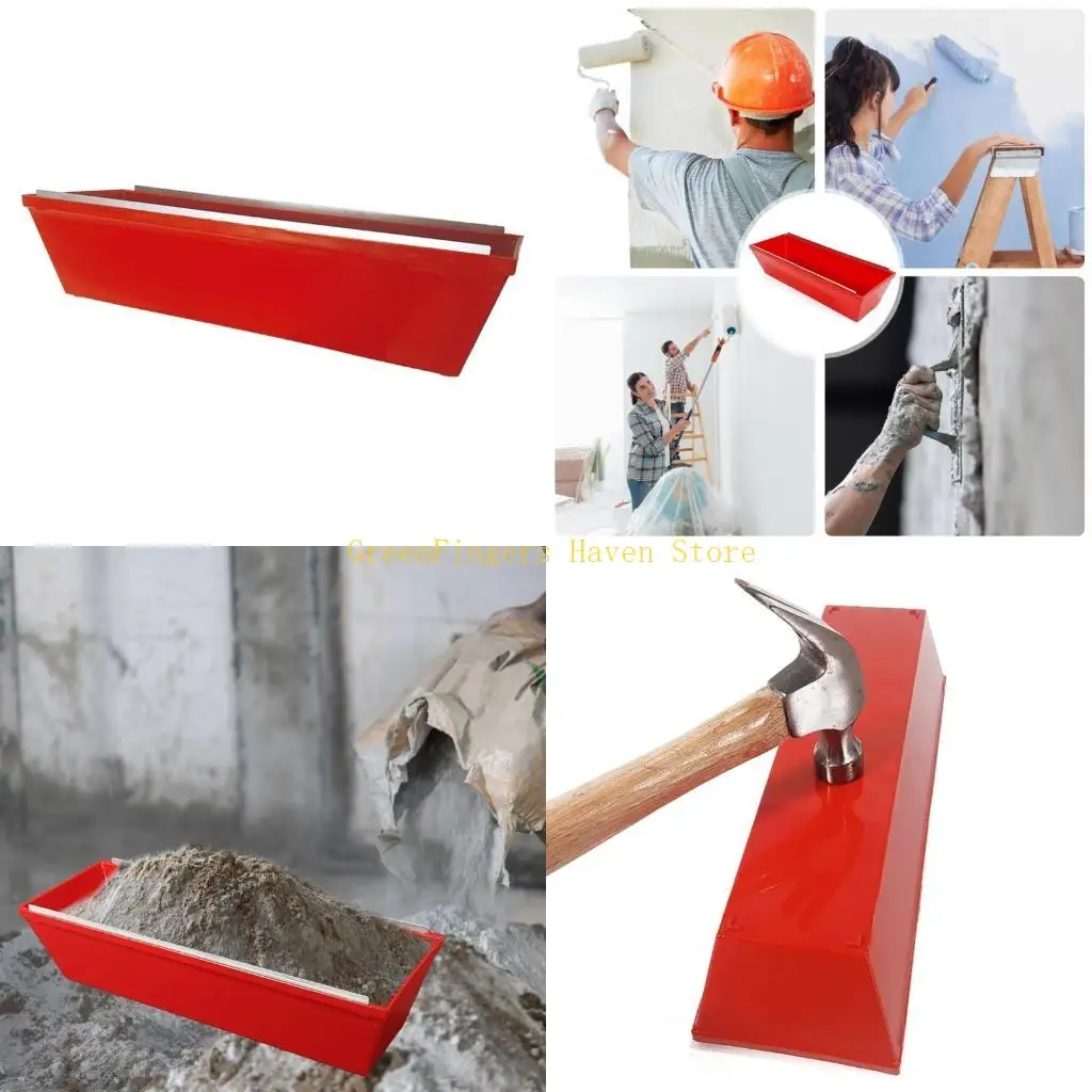 

F68D Mud Pans Plastering Tapered Sides Professional Quicker Cleaning Masonry Tool Tray Bucket