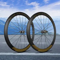 RUJIXU 6pawls Carbon fiber tube HUB 700c 30/40/50mm depth  aluminum alloy road bicycle wheels bike wheelset rim brake Disc braek