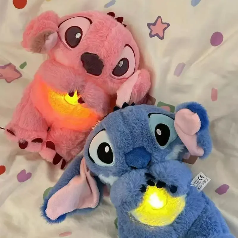 Stitch Toy Breathing Bear Breathing Otter Double Color Breathing Children Soothing Sound and Light Doll Doll Animal