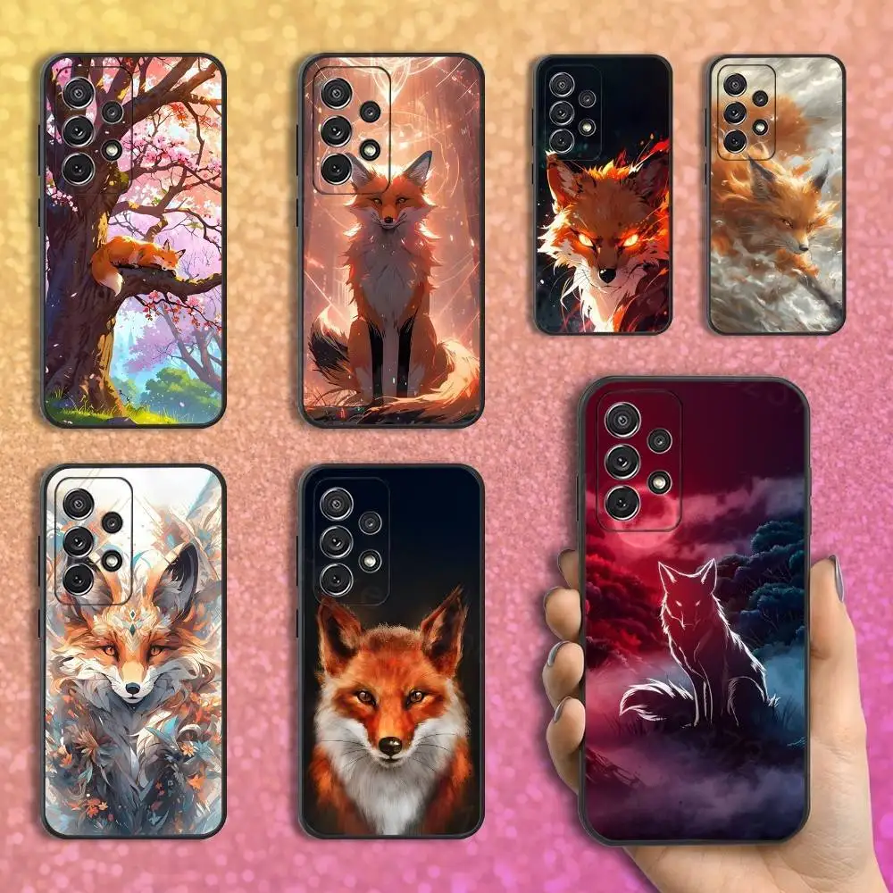 

Cool Animal Fox Art Phone Case For Samsung S25,S24,S23,S22,S21,S20,S10,Ultra,Plus,Lite,FE,Soft Silicone Black Cover