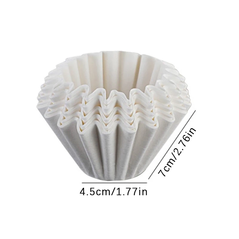 Wave Coffee Dripper Crystal Eye Pour Over Coffee Filter 1-2 Cups Coffee Maker Flat Bottom Increase Uniformity