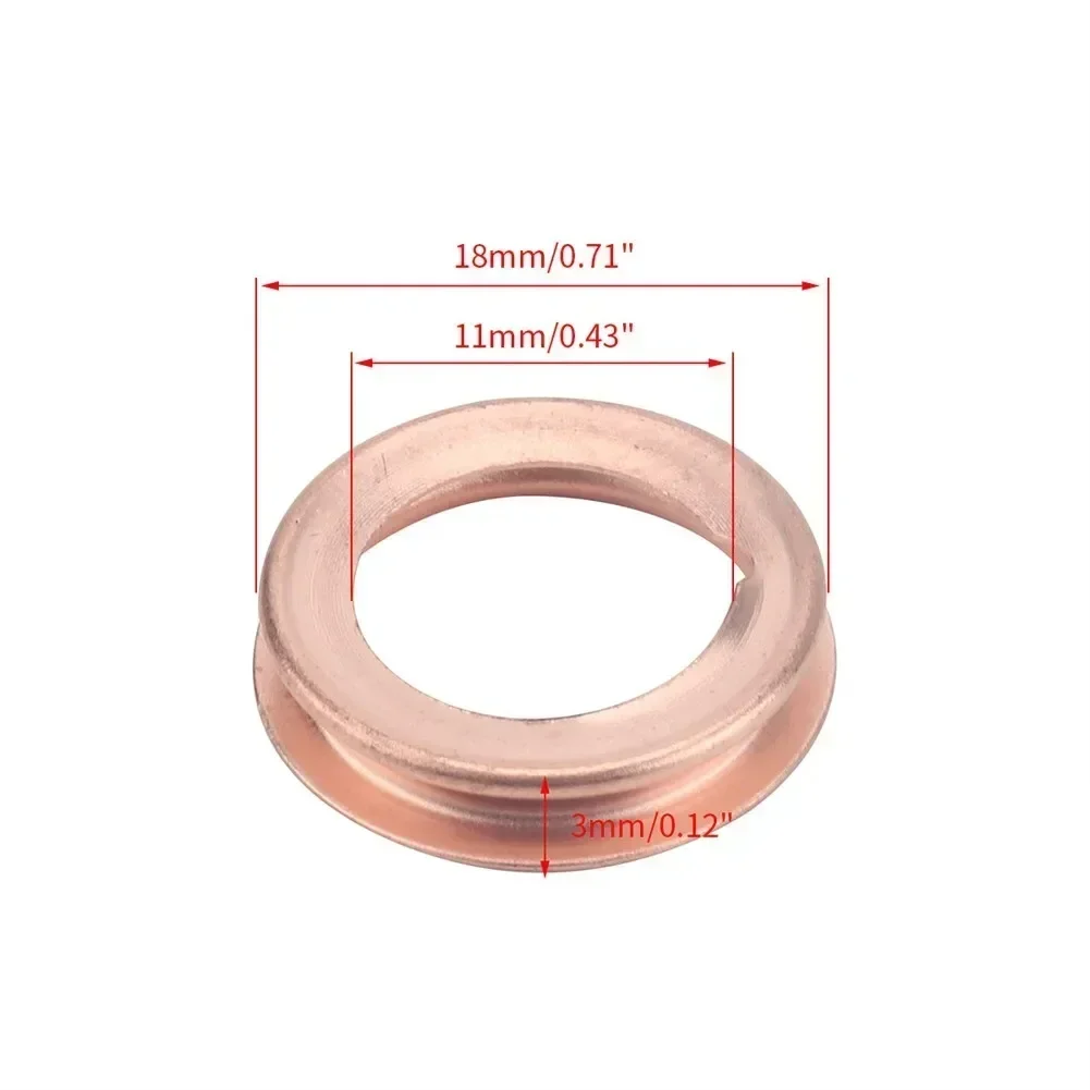 10pcs Copper Metal Oil Drain Plug Crush Washer Gasket Oil Pan Gaskets 11026-JA00A For Nissan For Infiniti Auto Parts