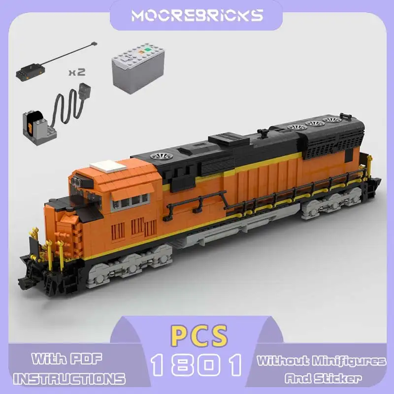 

BNSF Локомотив EMD Модель поезда Транспортная серия Модульная сборка MOC Строительные блоки Технология Кирпичи Игрушки для взрослых Рождественские подарки