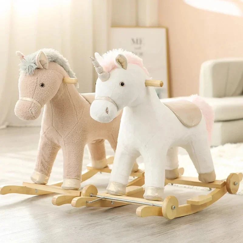 Trojans, children's rocking horses, plush toys, baby and baby dual-purpose rocking bicycles, riding toys, birthday gifts