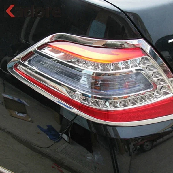 For Nissan Teana 2009 2010 Chrome Rear Back Light Lamp Cover Trim Tail Light Car Sticker Frame Exterior Accessories