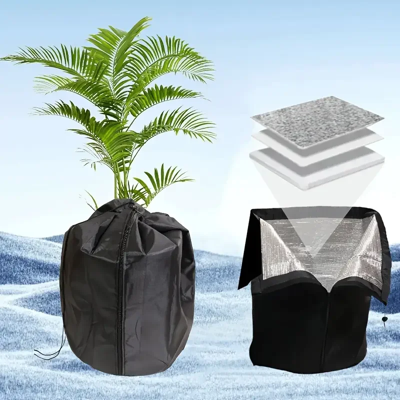 Reusable Plant Frost Cover Winter Protection Bag with Drawstring Cold Resistant Bug Proof Garden Blanket for Trees Shrubs Palms