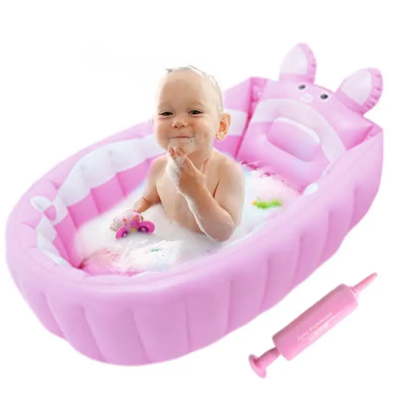 Kids Inflatable Bathtub Portable Newborn Toddler Bathing Tub With Air Pump Collapsible Shower Basin For Boys And Girls Home And