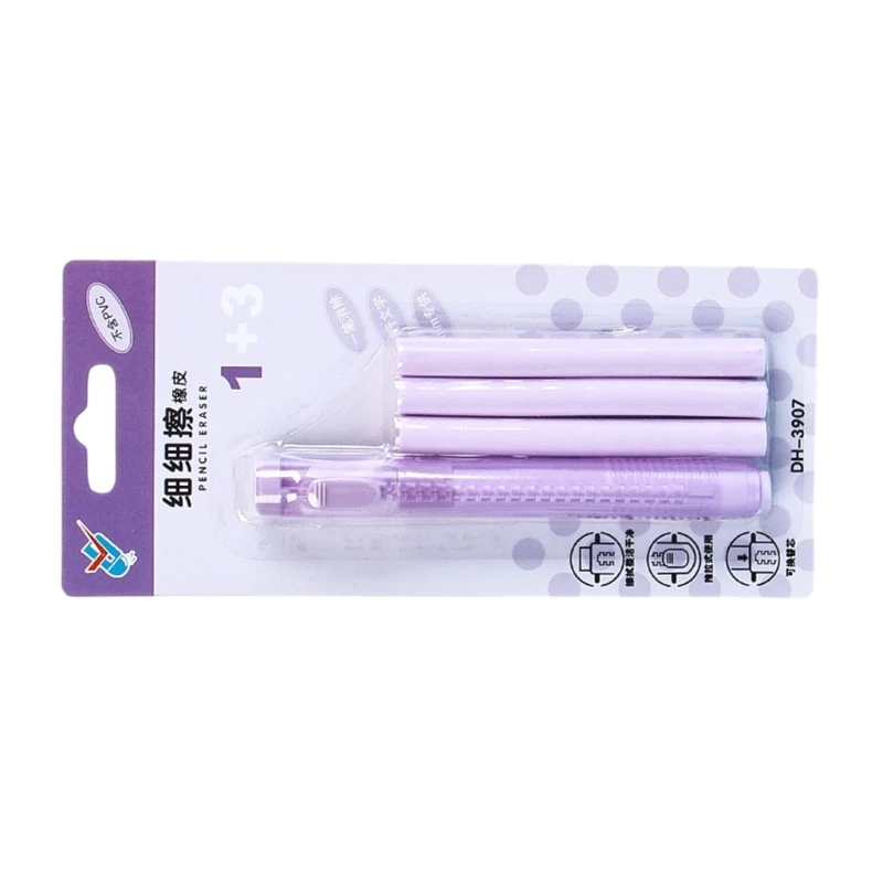 Retractable Pencil Erasers with Erasers Refills Push-Pull Erasers Erasers Stationery Erasers Back to School Gift