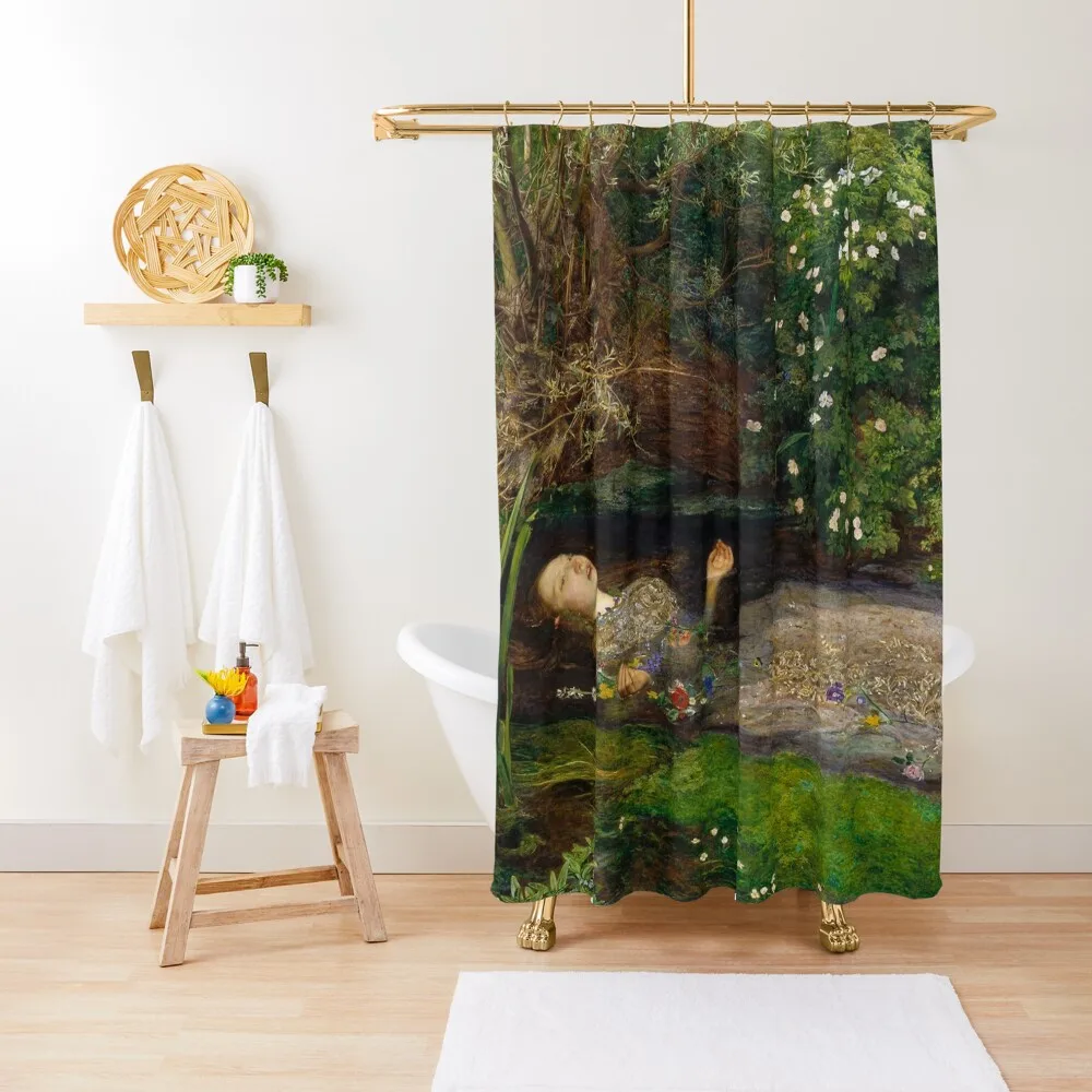 

John Everett Millais - Ophelia Shower Curtain Waterproof Bathroom Shower For Bathrooms For Bathroom Shower Bathroom Box Curtain