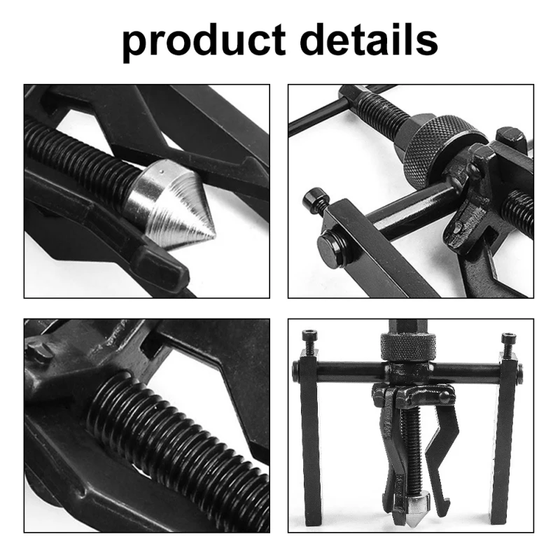 5 PCS 3-jaw Bearing Puller Motorcycle Bearing Remover Bearing Extractor Puller Motorcycle Repairs Utility Tool with Storage Box