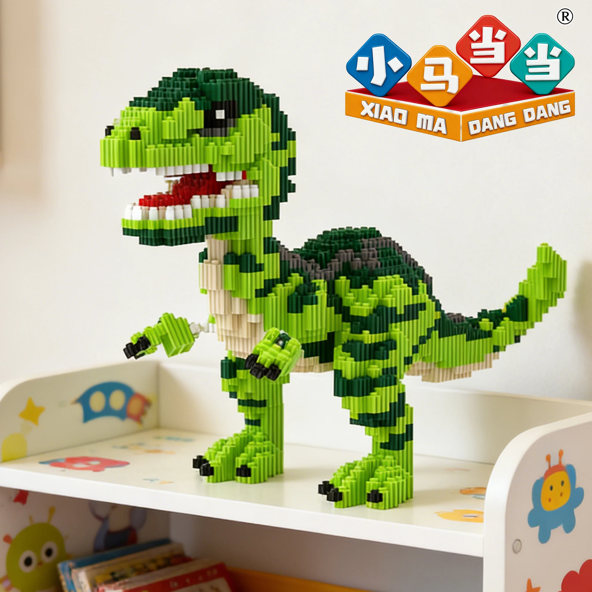 

Dinosaur Creative Building Blocks Set Room Decorations Tyrannosaurus Rex Model Education DIY Assembly Fidget Toys Birthday Gift