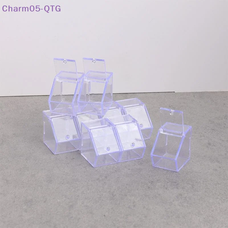 Nuevo 5 uds Mini estante de exhibición de almacenamiento transparente modelo casa de muñecas supermercado escena decoración juguete muñecas accesorios para casa