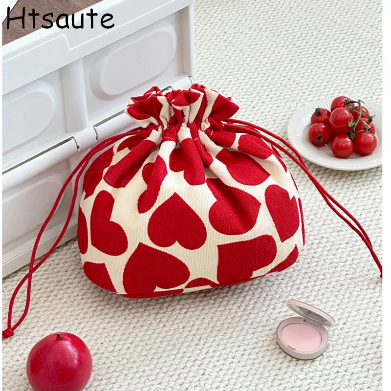 

Drawstring Heart Travel Portable women Toiletries Bag Ladies Cosmetics Essential Bags Trendy Beauty Toiletries Bag Handbag l