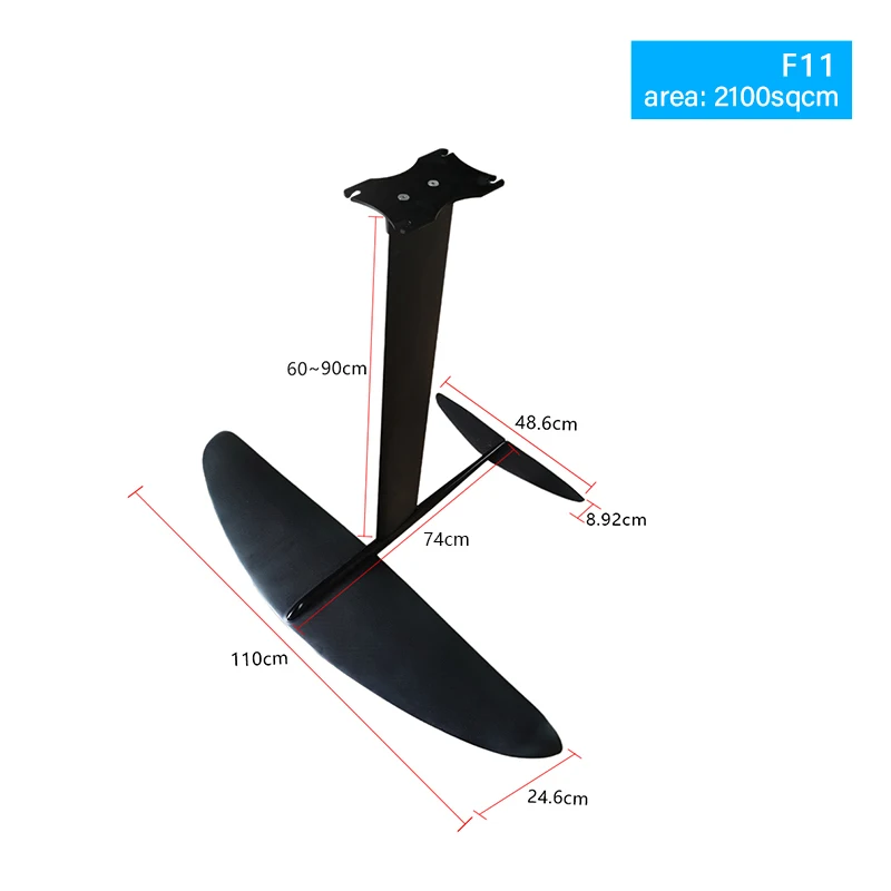 water sports Surfing efoil hydrofoil 110cm front wing board mast base for surf board hydro foil sup aluminum carbon pumpfoil