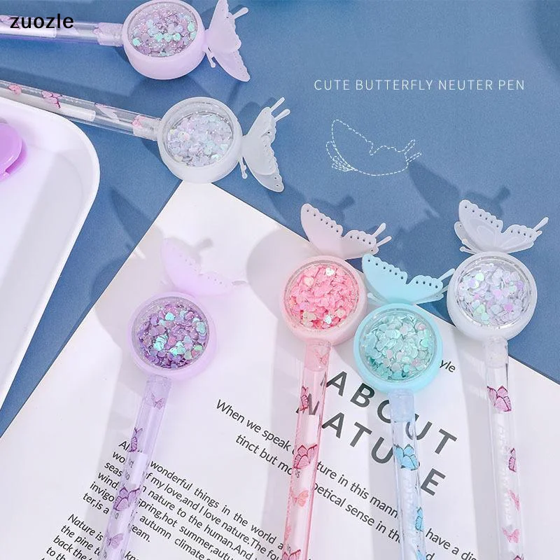 

exquisite1 Piece Cute Butterfly Gel Pen Creative Water-Based Pen School Office Stationery Multi color smooth neutral pen